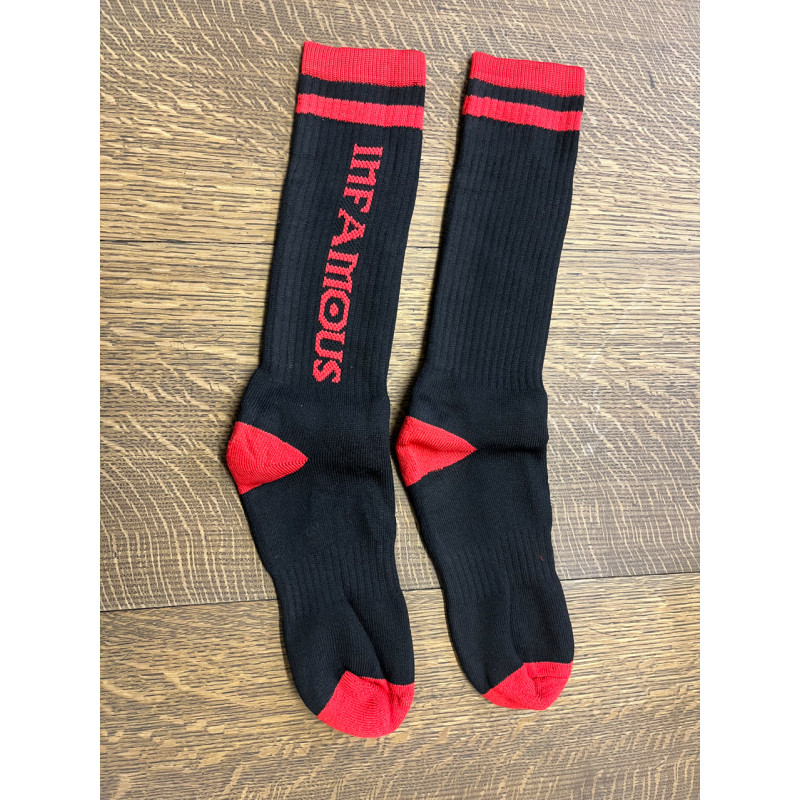 Infamous Socks Black Red